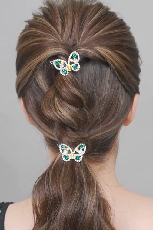 Gardenia Braided Low Ponytail