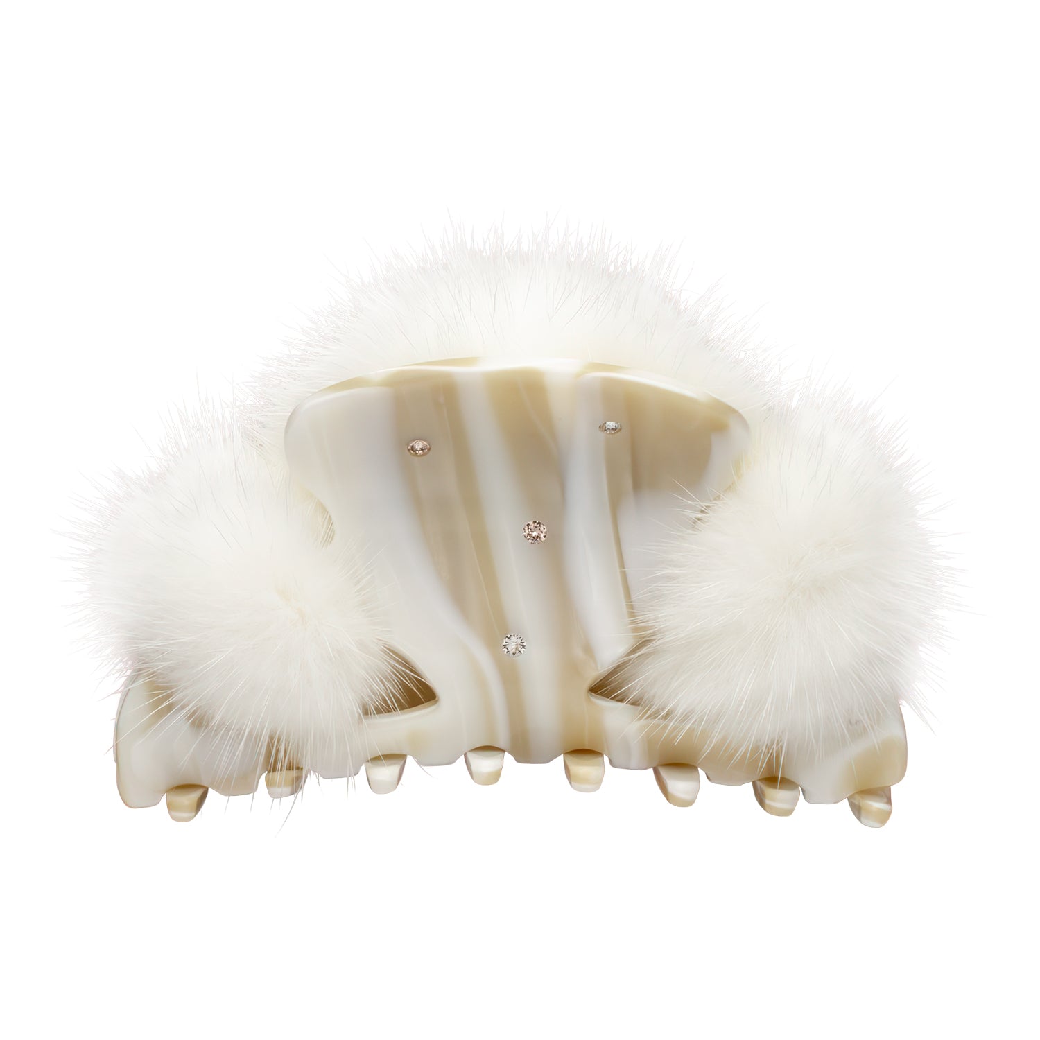 Medium size fur crazy crab decorated with European crystals