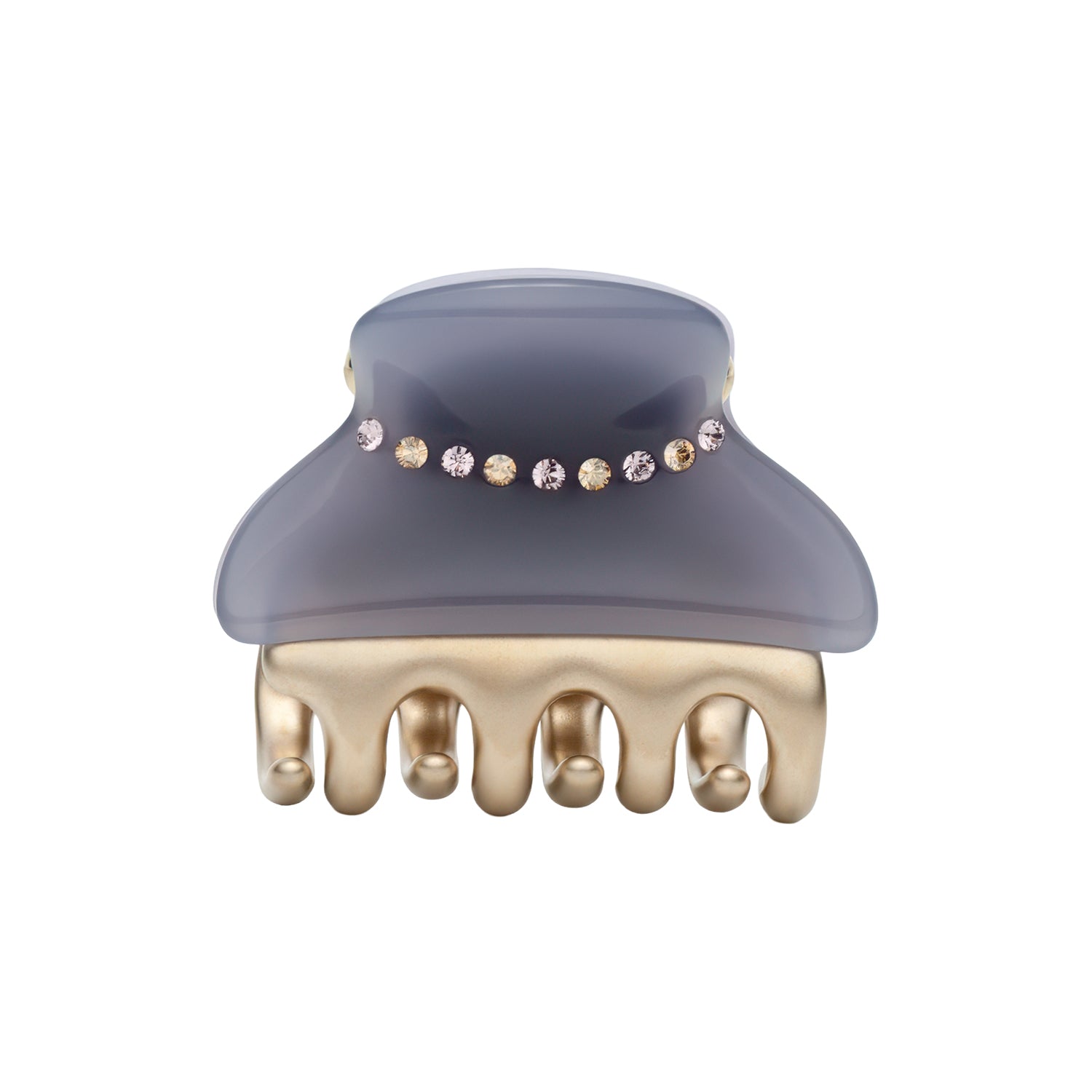 Bicolor small size gold teeth crazy crab decorated with European