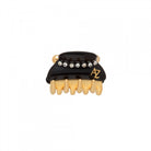 Mini size gold teeth crazy crab decorated with European crystals