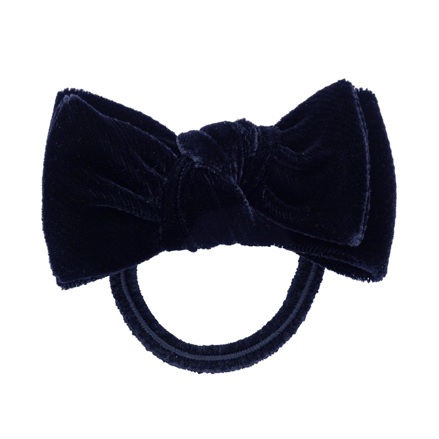 Silk velvet bow pony elastic