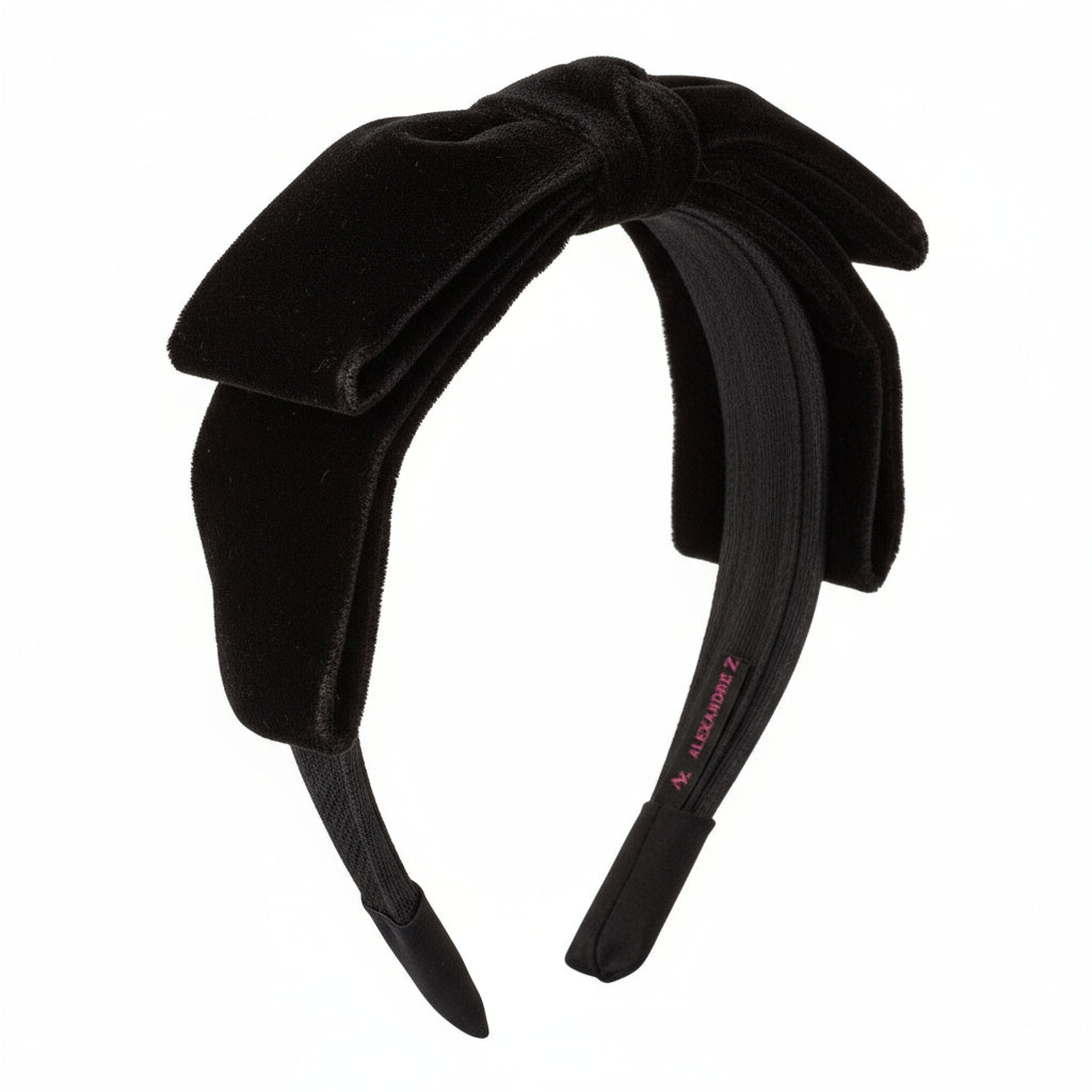 35 mm silk velvet bow hair band